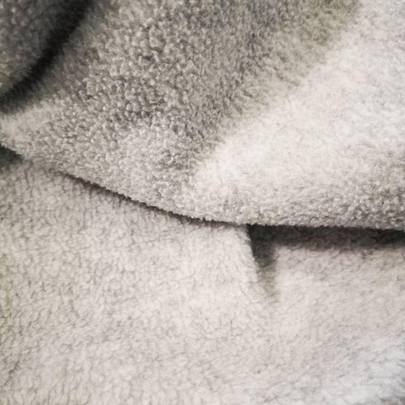 REEBOK Oversized Black Hooded Windbreaker Rain Jacket Grey Fleece Lining - Picture 7 of 9